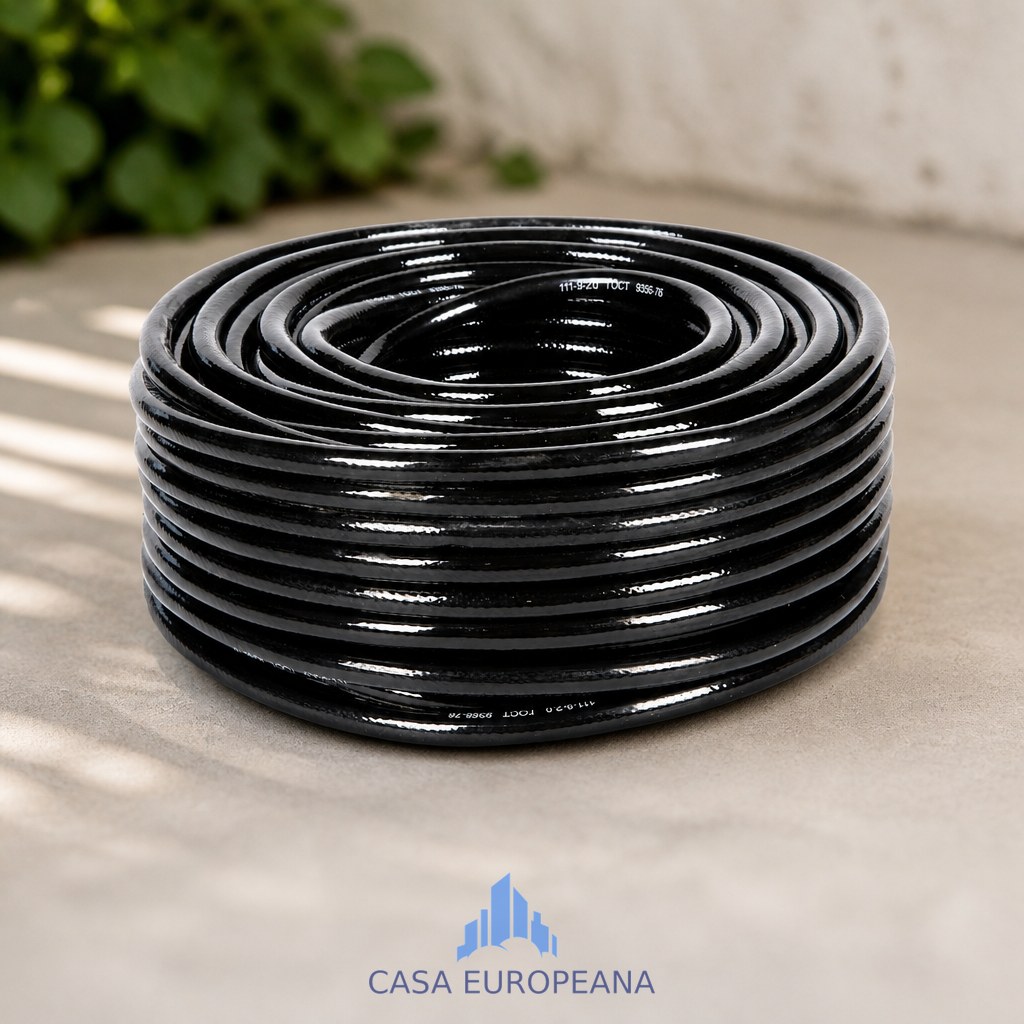 Furtun oxigen Ø9x17mm 50m negru 1457 LG